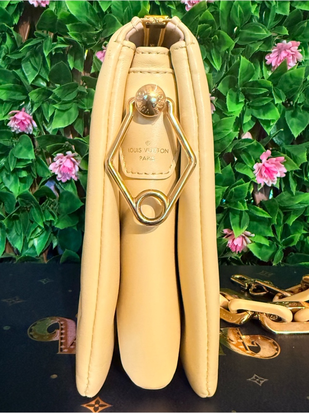Louis Vuitton Pale Yellow Leather Monogram Coussin PM Crossbody shoulder Bag - Picture 12 of 17